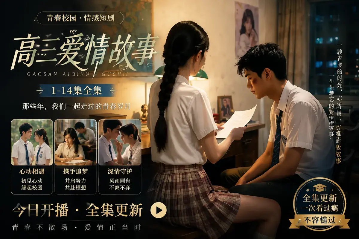 《高三爱情故事》AI短剧林澈苏晚晴校园恋曲-高清完整版资源下载-在线观看高三爱情故事全集无删减-网盘流畅播放